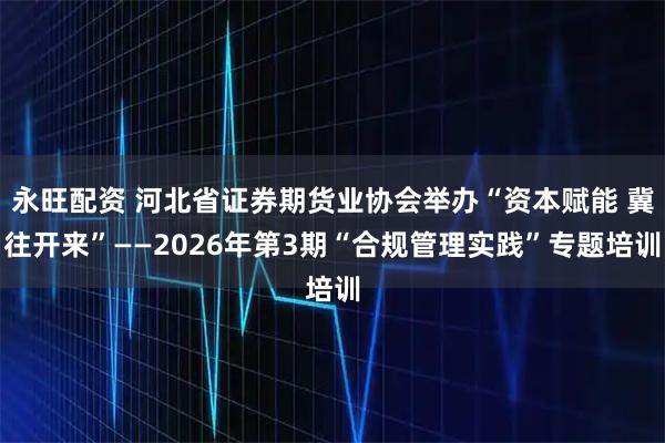 永旺配资 河北省证券期货业协会举办“资本赋能 冀往开来”——2026年第3期“合规管理实践”专题培训